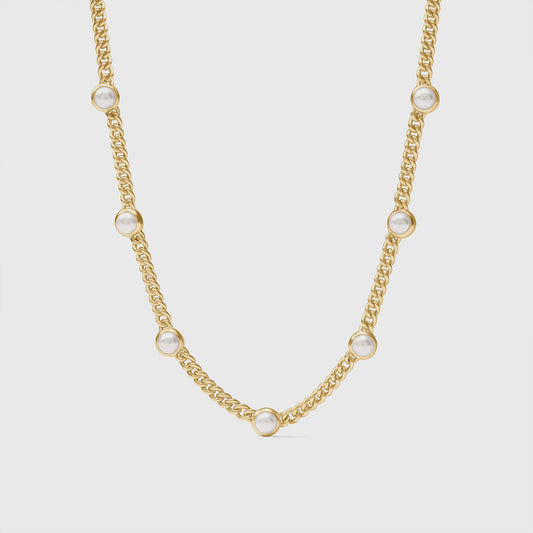 Dolce Delicate Station Necklace - Pearl