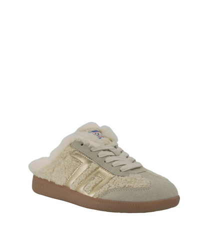 Easter Fl in Butter Gold Backless Sneakers