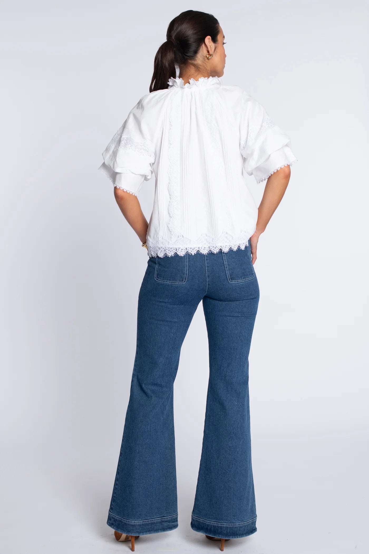 Short Sleeve Kit Top in White
