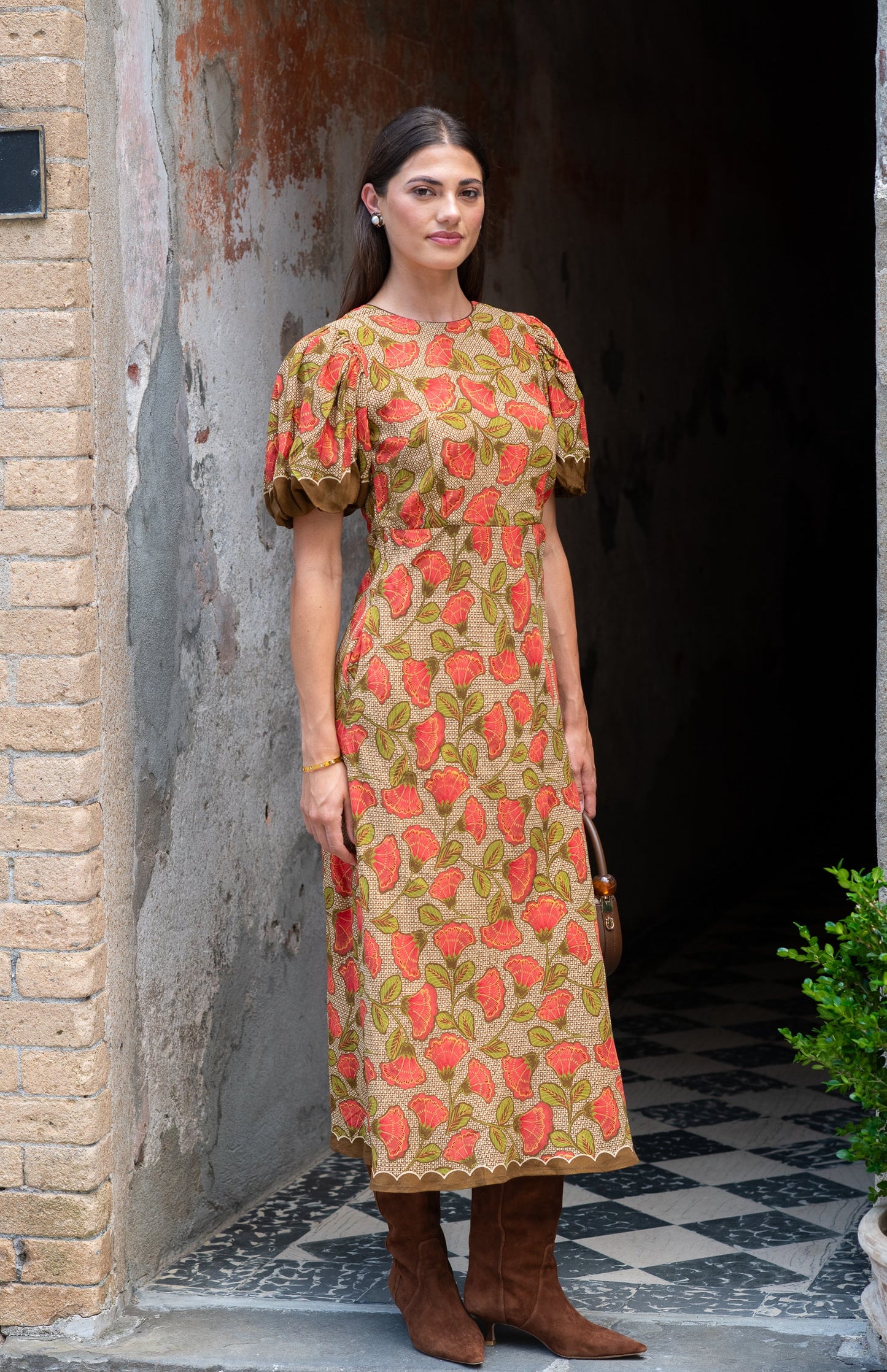 Deidre Dress in Fan Toss