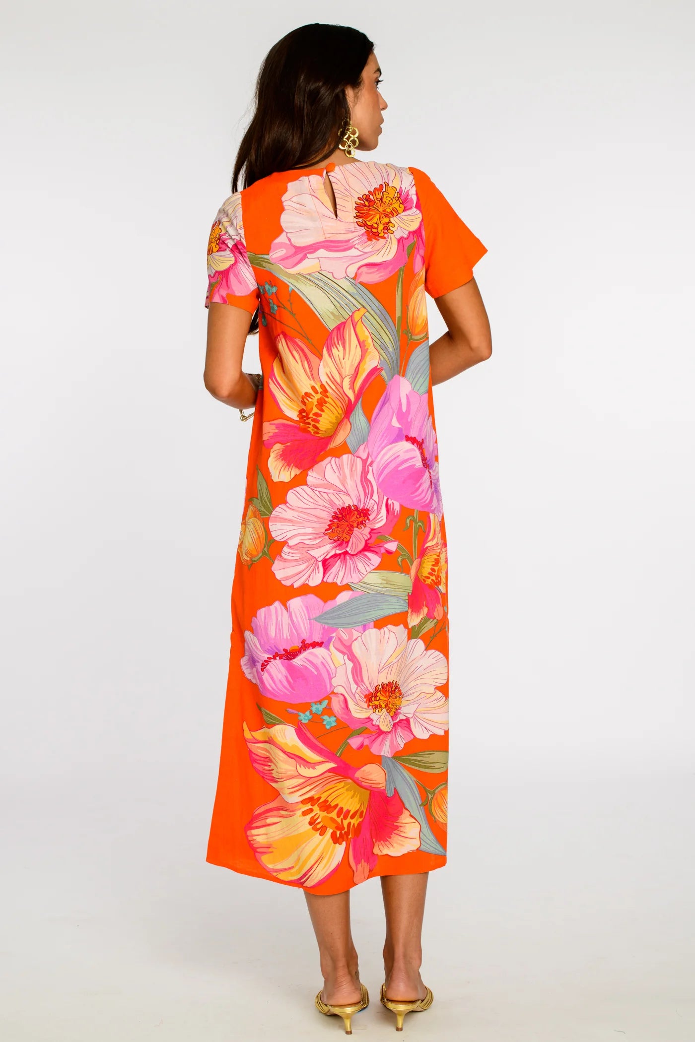 Tess Midi Dress in Sunset Blooms