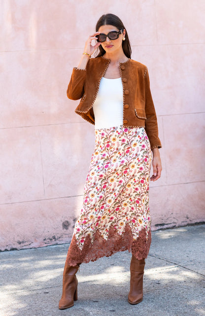 Esme Jacket in Tan Suede