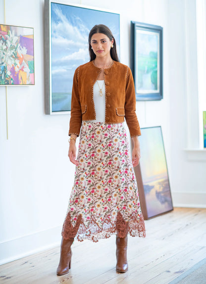 Esme Jacket in Tan Suede