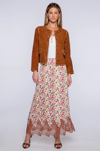 Esme Jacket in Tan Suede