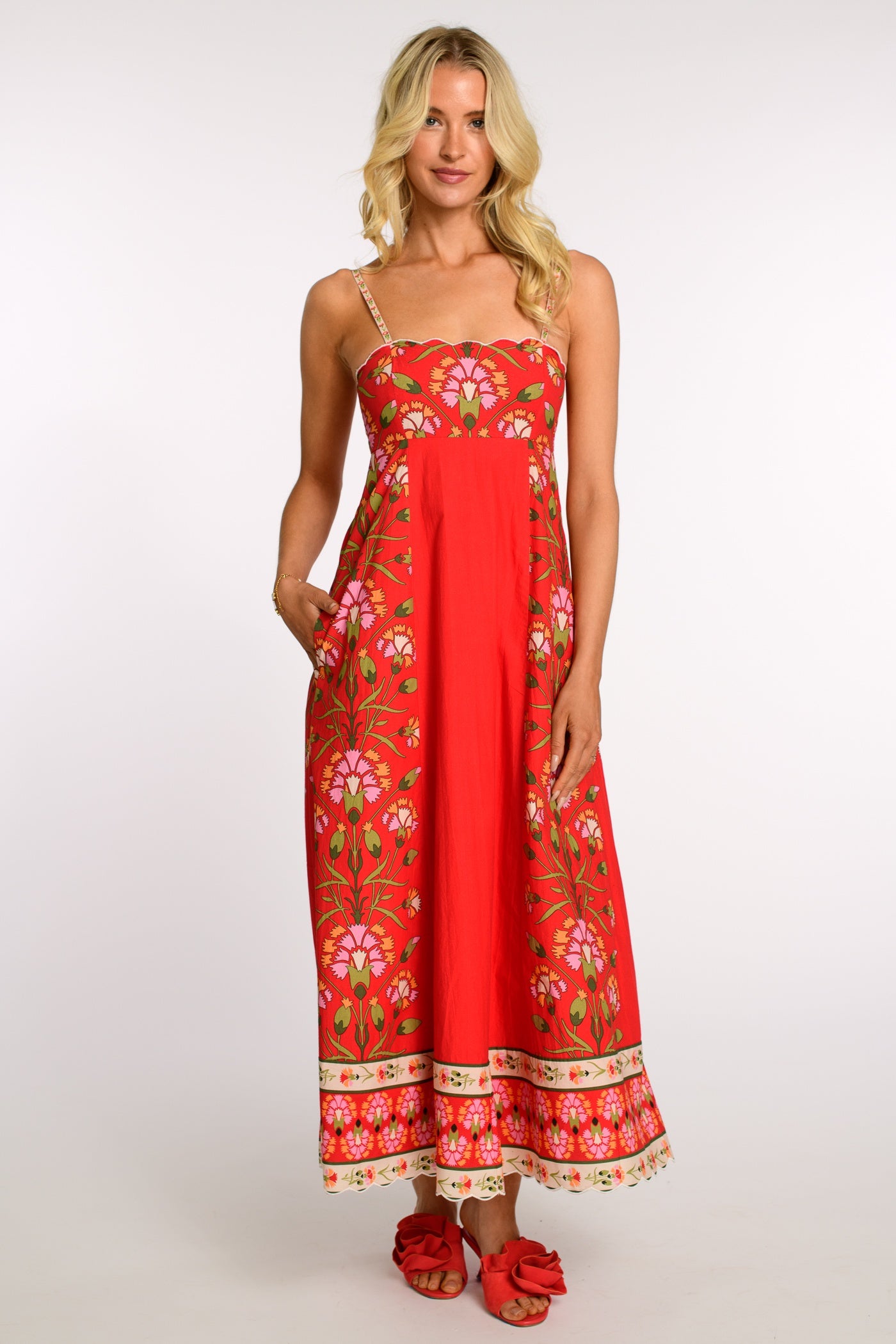 Annalisa Dress in Indian Flower Poppy