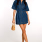 Janie Dress in Dark Wash Denim