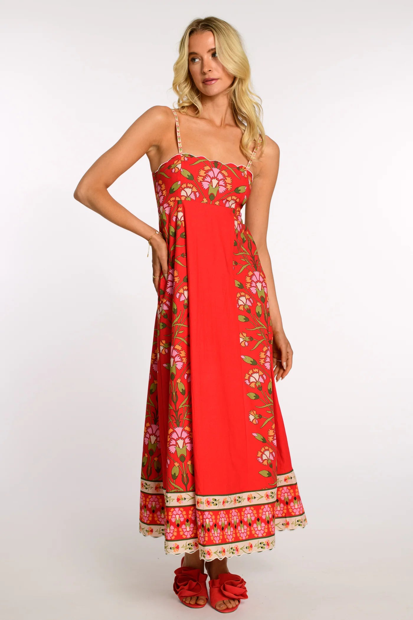 Annalisa Dress in Indian Flower Poppy