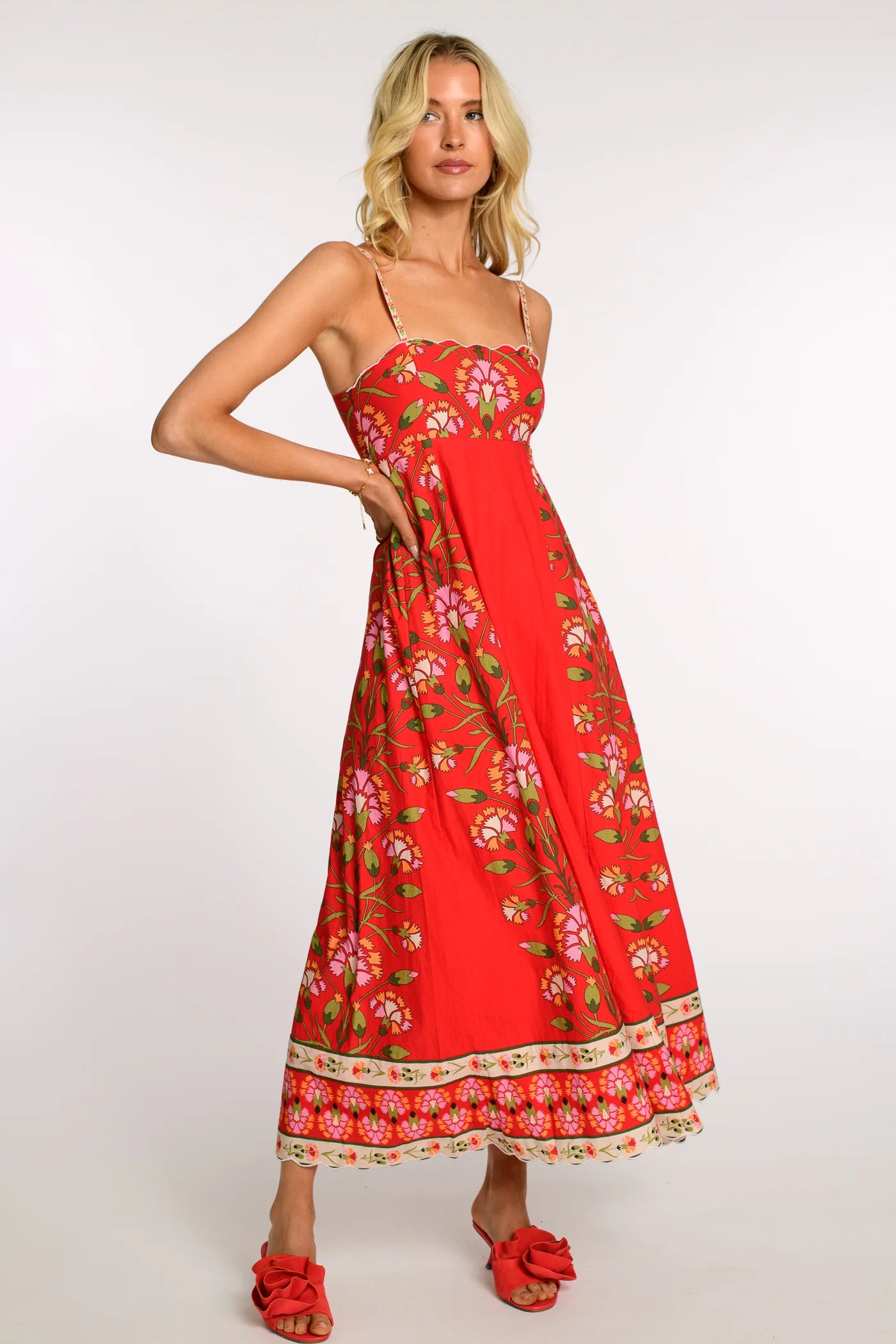 Annalisa Dress in Indian Flower Poppy