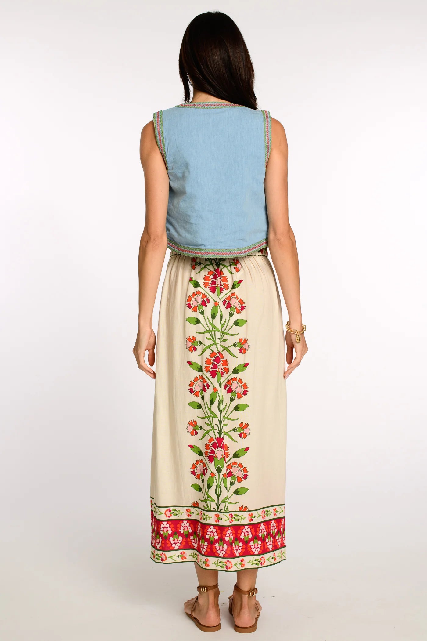 Phoebe Skirt in Indian Flower Ivory