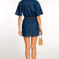 Janie Dress in Dark Wash Denim