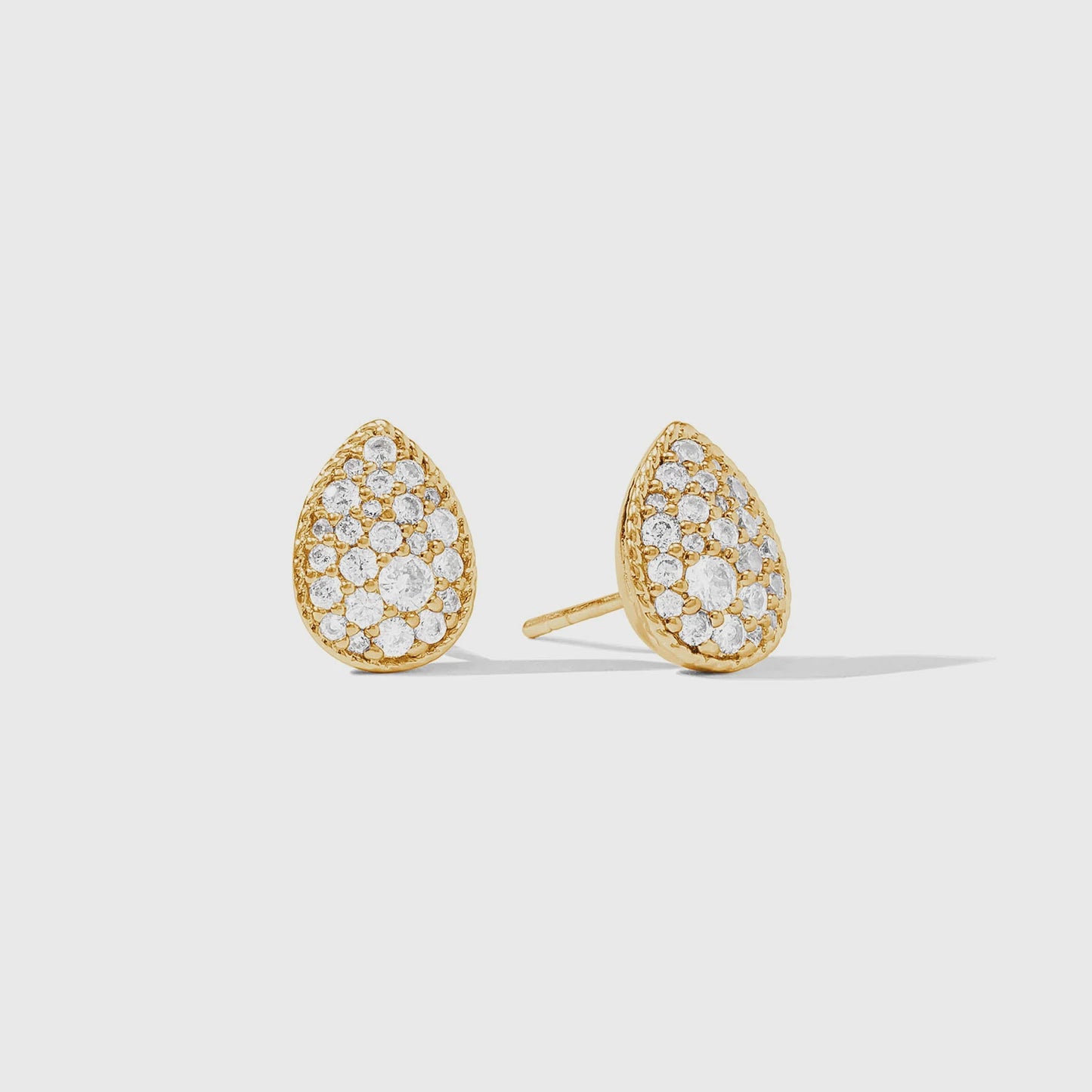 Pavé Teardrop Stud