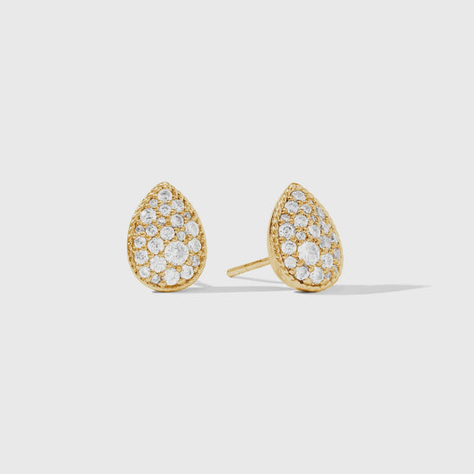 Pavé Teardrop Stud