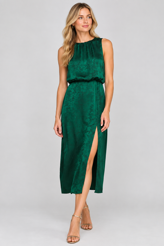 Emerald Hour Midi Dress