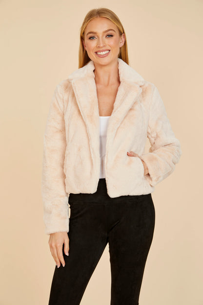 Bisque Faux Fur Jacket