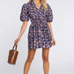 Daphne Dress in Cactus Flower Navy