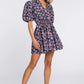 Daphne Dress in Cactus Flower Navy