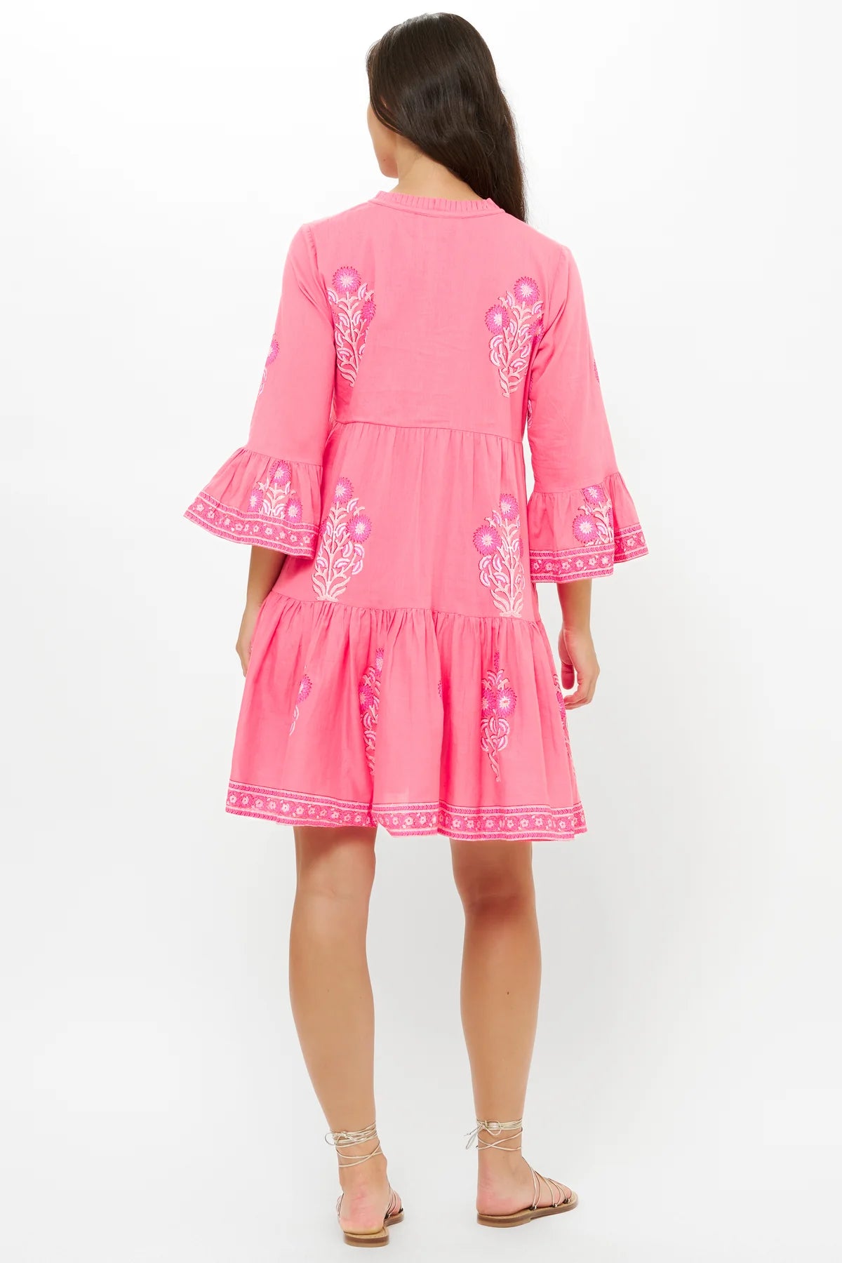 Bell Sleeve Tiered Mini - Raton Pink
