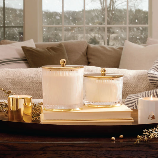 Frasier Fir Gilded Frosted Wood Grain Candle