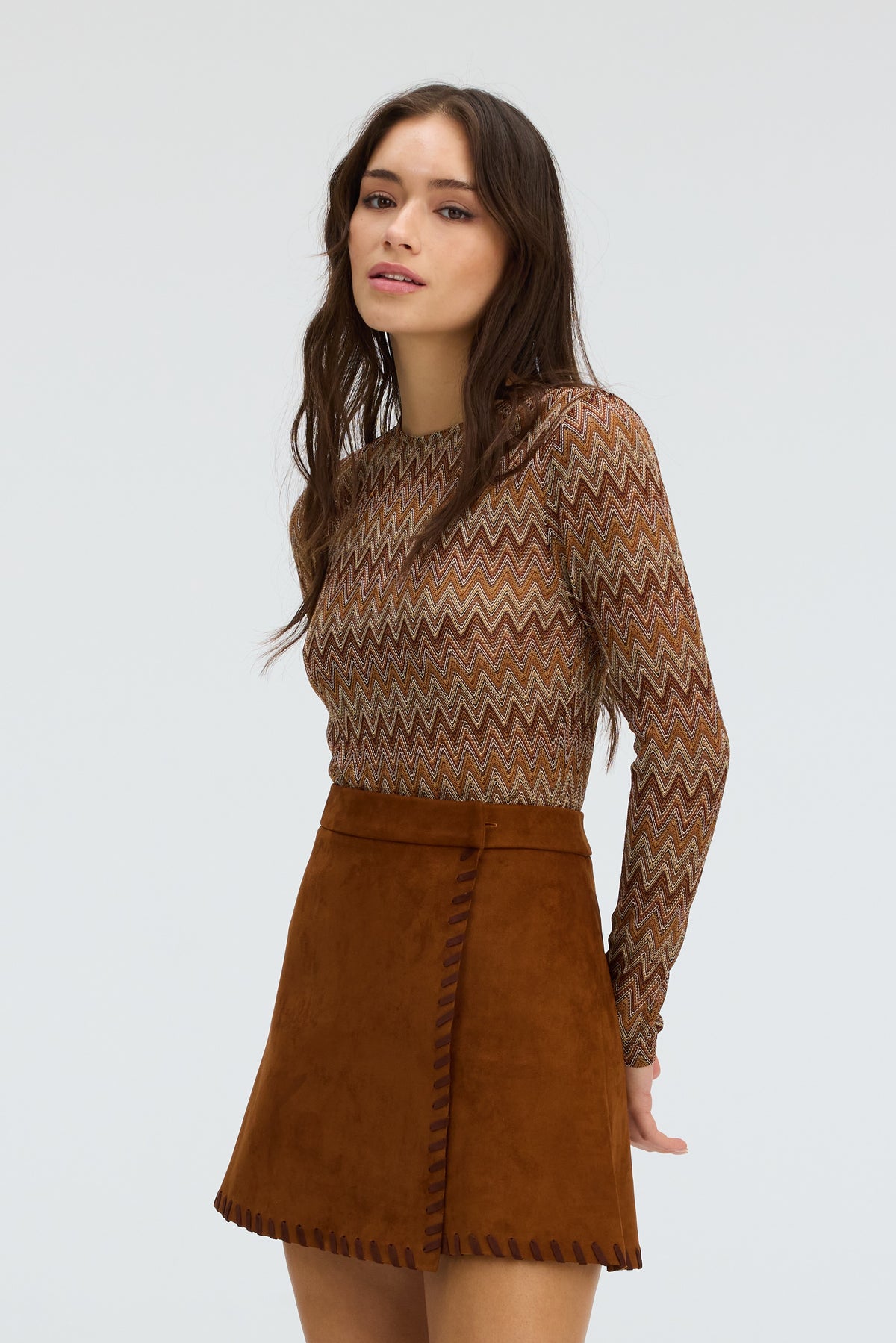 Noelle Top - Chestnut Multi