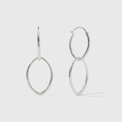 Fleur-de-Lis 2-in-1 Earring - Silver