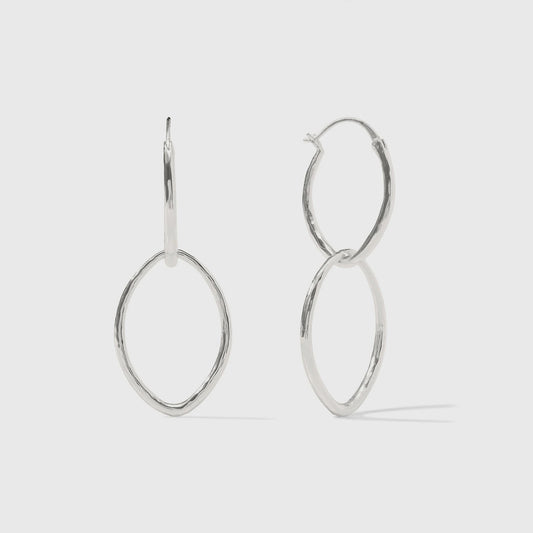 Fleur-de-Lis 2-in-1 Earring - Silver