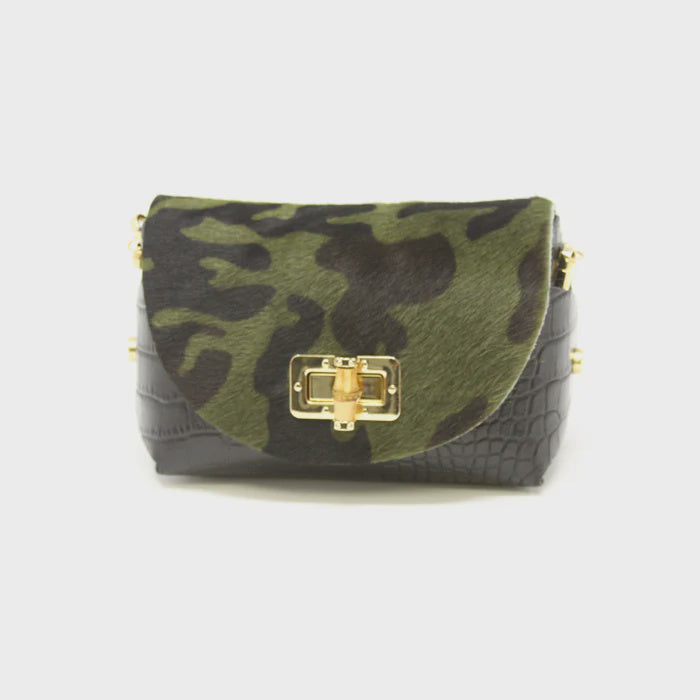 Camouflage Cowhide Crossbody