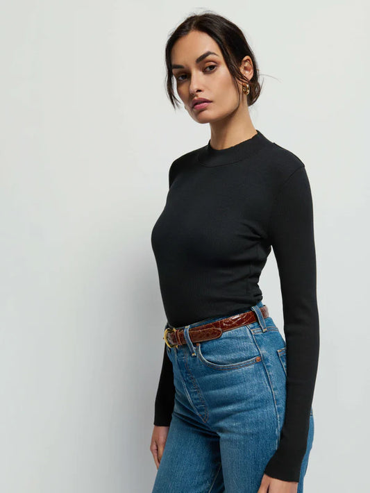 Gina Slim Long Sleeve -Jet Black