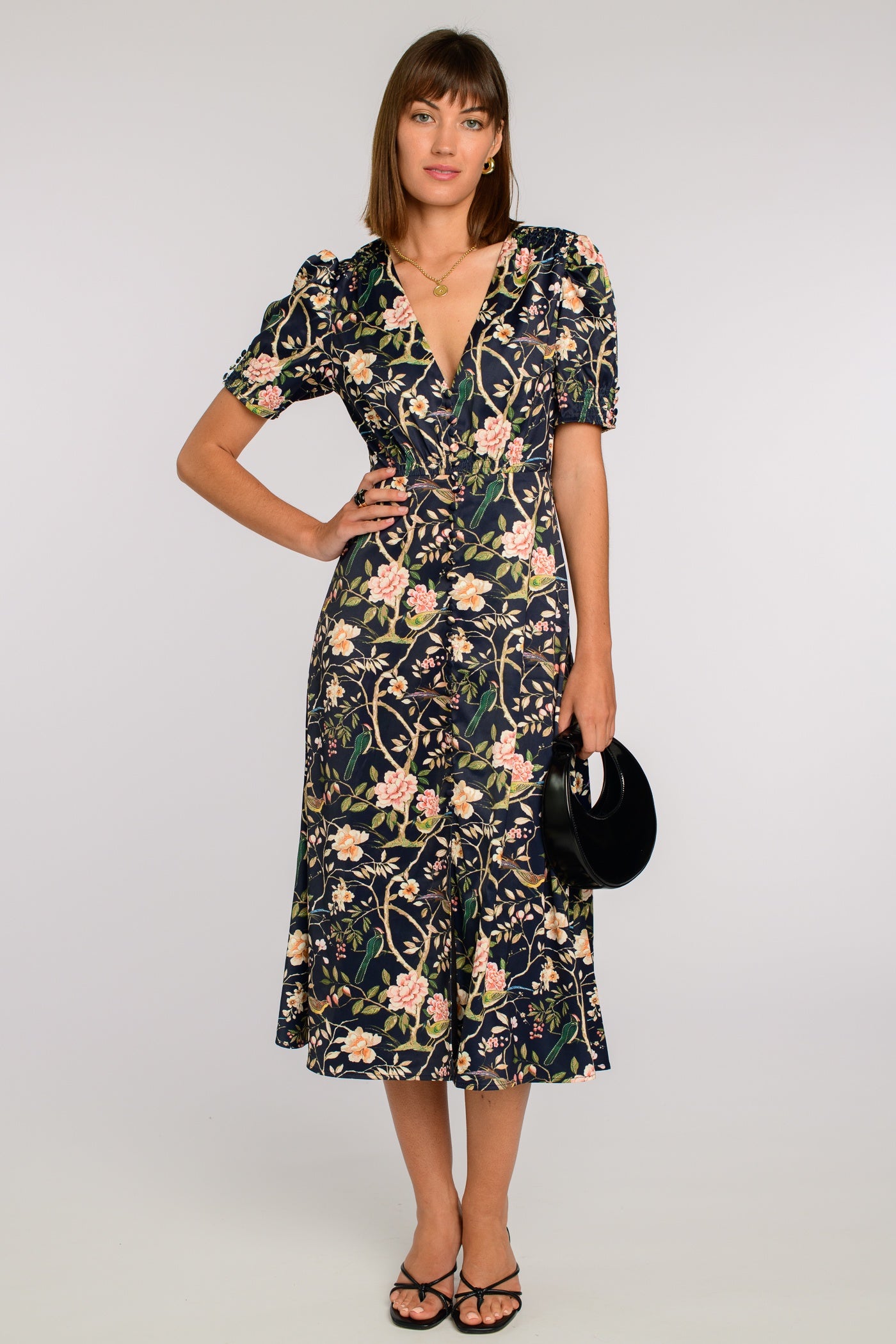 Reese Dress in Chinoiserie Black