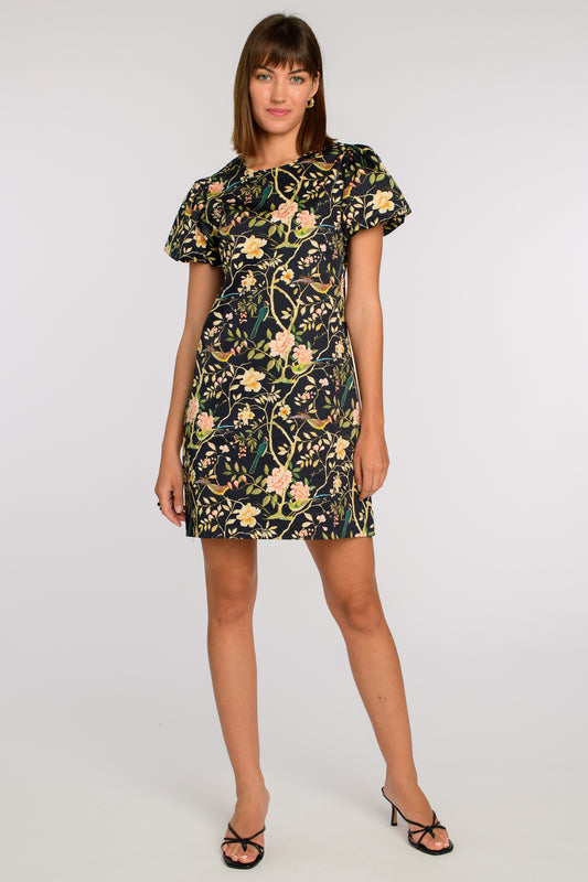 Louisa Dress in Chinoiserie Black