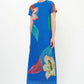 Short Sleeve Shift Maxi - Hibiscus Blue