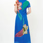 Short Sleeve Shift Maxi - Hibiscus Blue