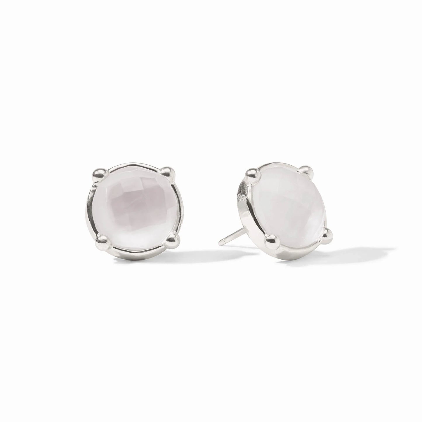 Honey Stud - Silver Iridescent Clear Crystal