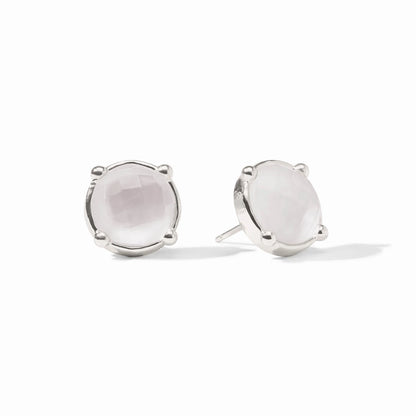 Honey Stud - Silver Iridescent Clear Crystal
