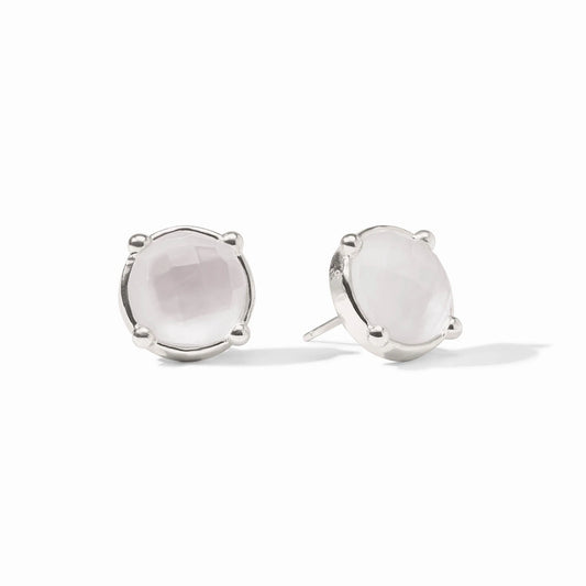 Honey Stud - Silver Iridescent Clear Crystal