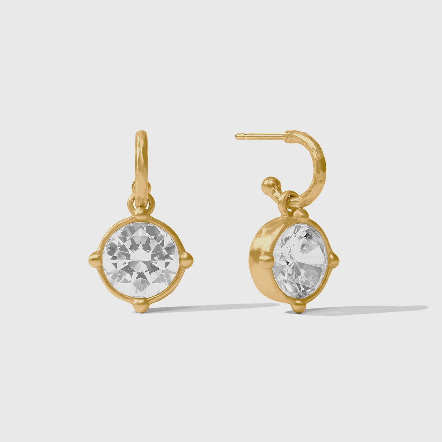 Honeybee Hoop & Charm Earring - Cubic Zirconia