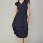 Sereia Pleated Midi Dress | Dark Navy