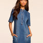 Skylar Dress - Medium Wash Denim