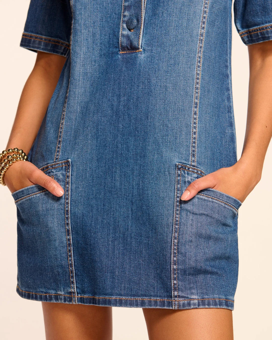 Skylar Dress - Medium Wash Denim