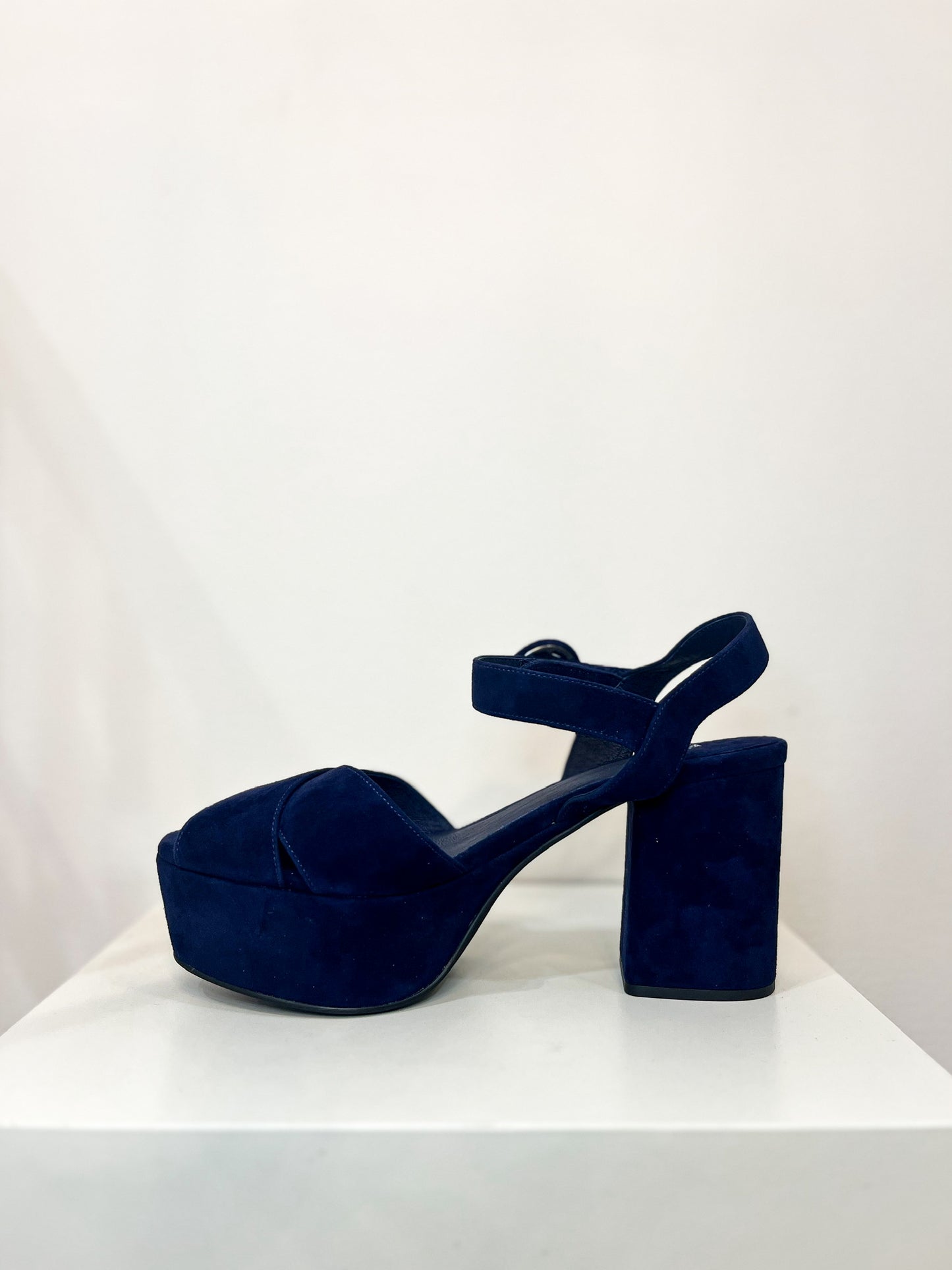 Determined Heel in Navy Suede