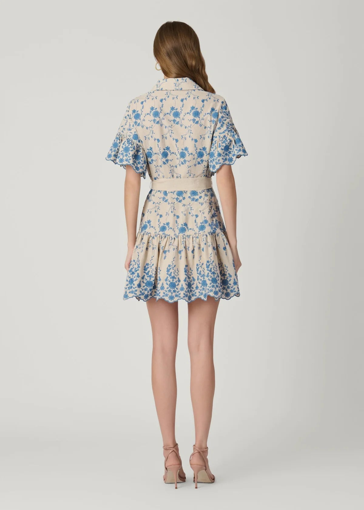 Lima Dress - Flax/Powder Blue