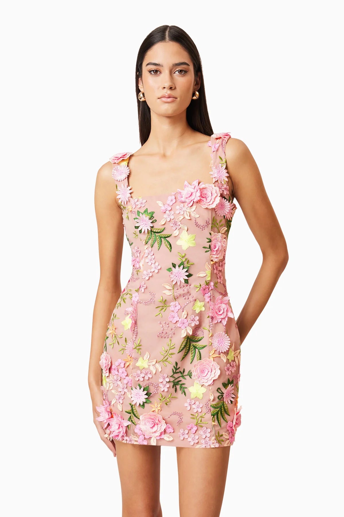 Aella Mini Dress in Pink