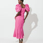 Malina Midi Dress-Bright Pink