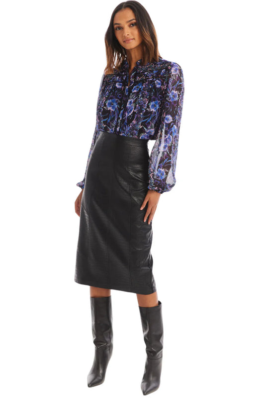 Amelia Midi Skirt - Black