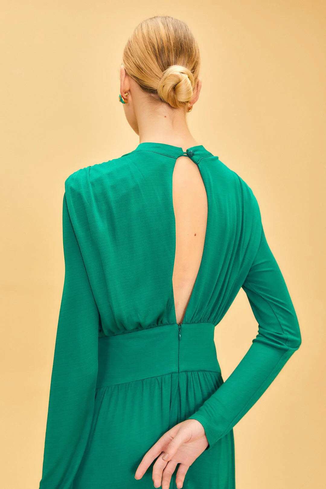 Emerald High Neck Maxi Dress
