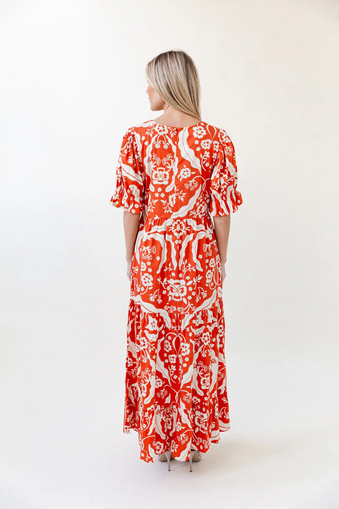 Michola Dress - Pumpkin Brocade