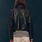 Perfect Leather Jacket-Worn Black