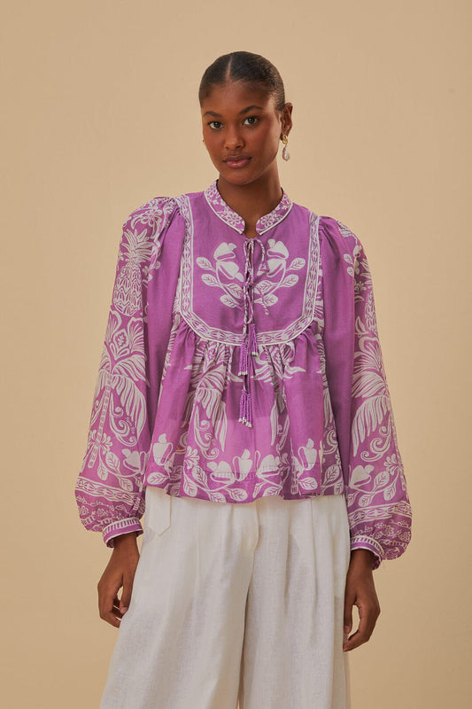 Sweet Gardens Blouse-Lilac