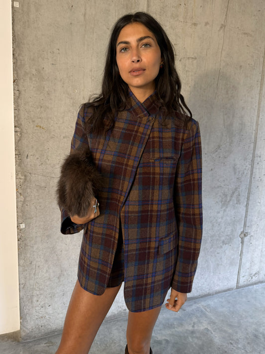 Wool Fold Over Blazer