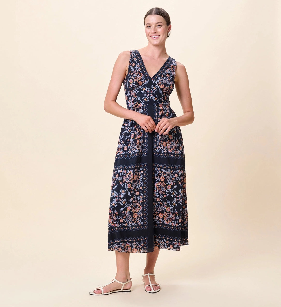 Constance Ankle Dress - Dark La Ramos