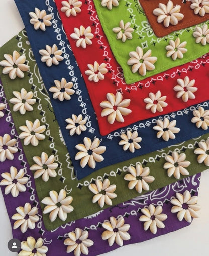 Cowrie Rosette Bandana